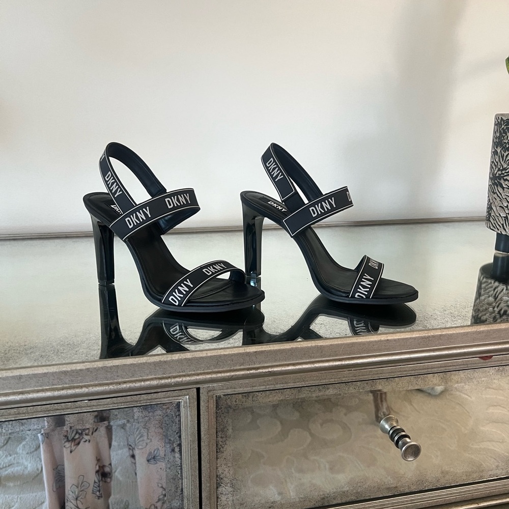 DKNY Black Balder Slingback Strappy Heels | Sz 9 | NWT - Picture 4 of 6